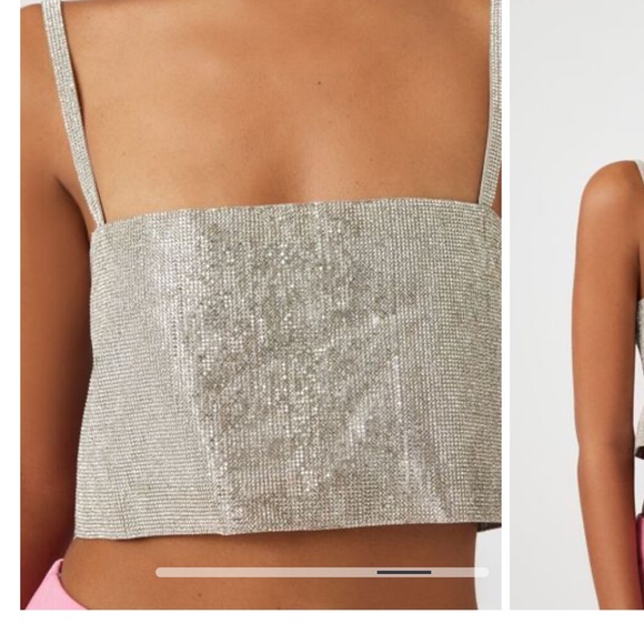 Forever 21 Rhinestone Chainmail Crop top - Picture 7 of 8